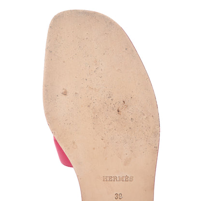Hermes Epsom Oran Sandals 39 Rouge Azalee 14 of 18