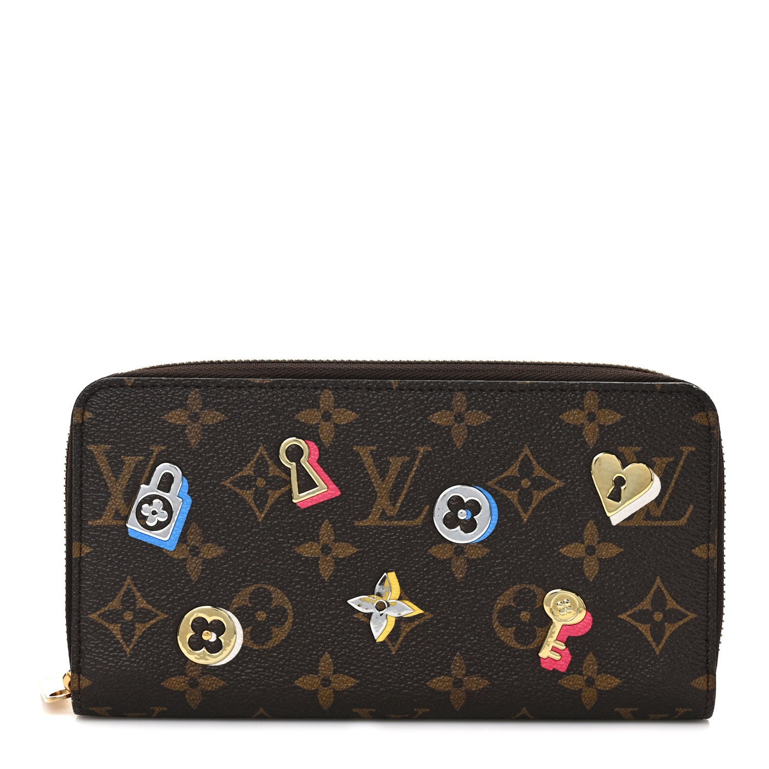 Louis Vuitton Monogram LV Love Lock Zippy Wallet 1 of 9