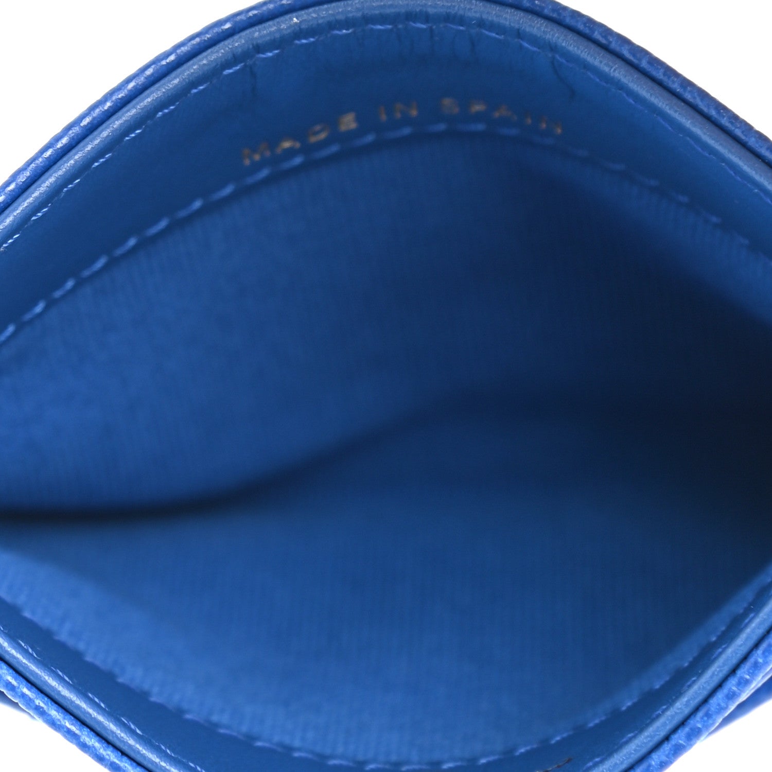 Chanel Caviar Quilted Card Holder Blue 5 of 9