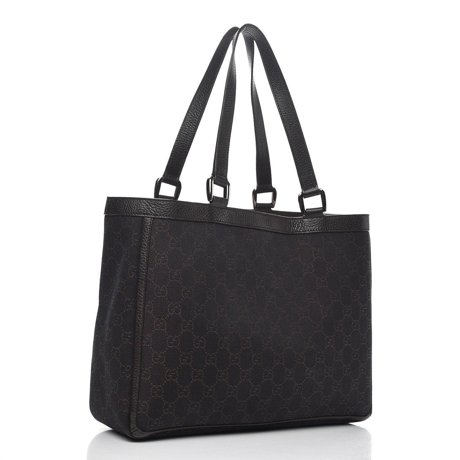 Gucci Monogram Abbey D Ring Tote Dark Brown 3 of 9