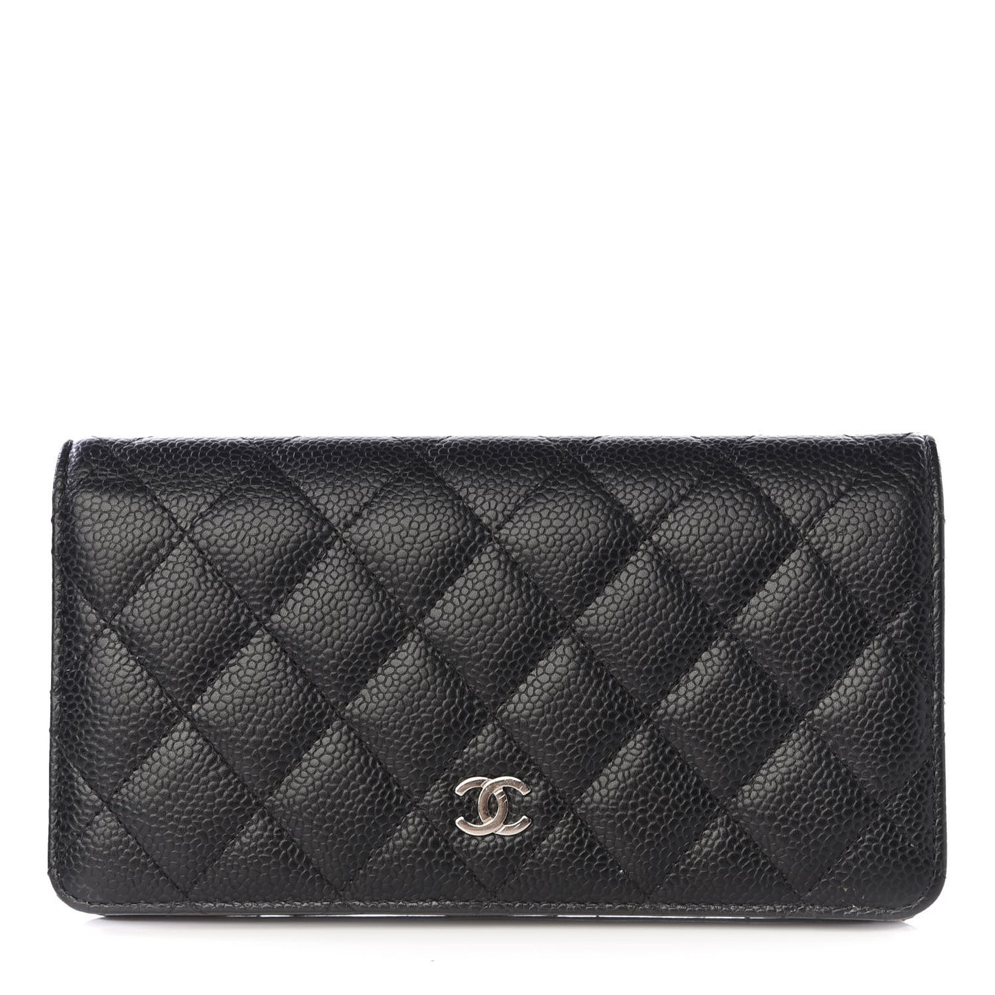 Caviar Quilted Yen Wallet Black