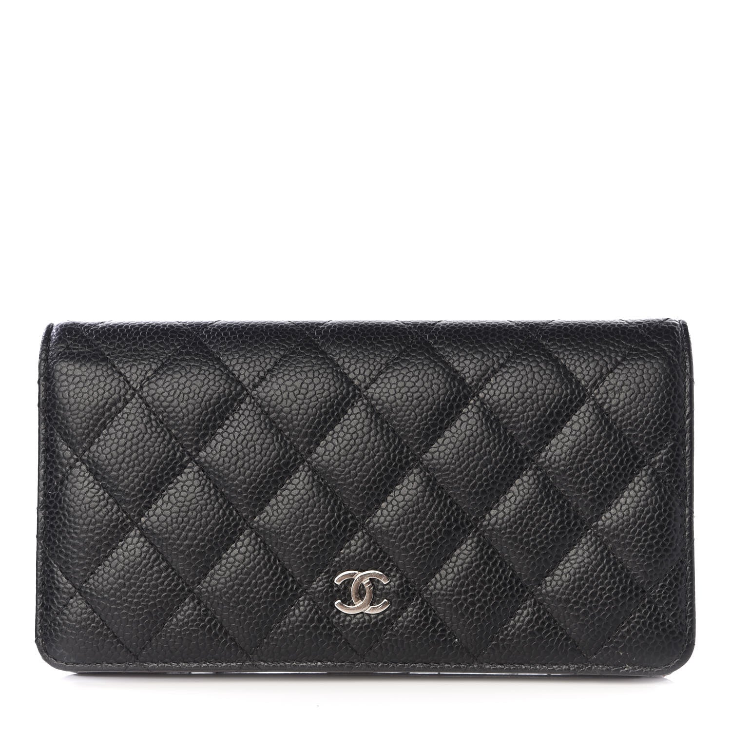 Chanel Caviar Quilted Yen Wallet Black 1 of 7