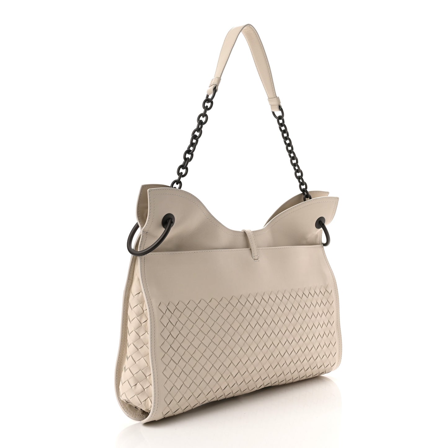 Nappa Intrecciato Shoulder Bag White