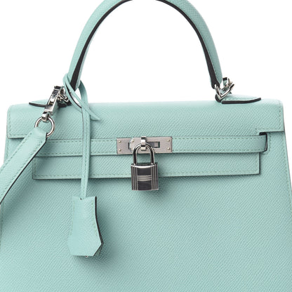Hermes Epsom Kelly Sellier 25 Bleu Atoll 11 of 12