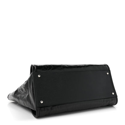 Chanel Glazed Calfskin Medium Deauville Tote Black 4 of 14