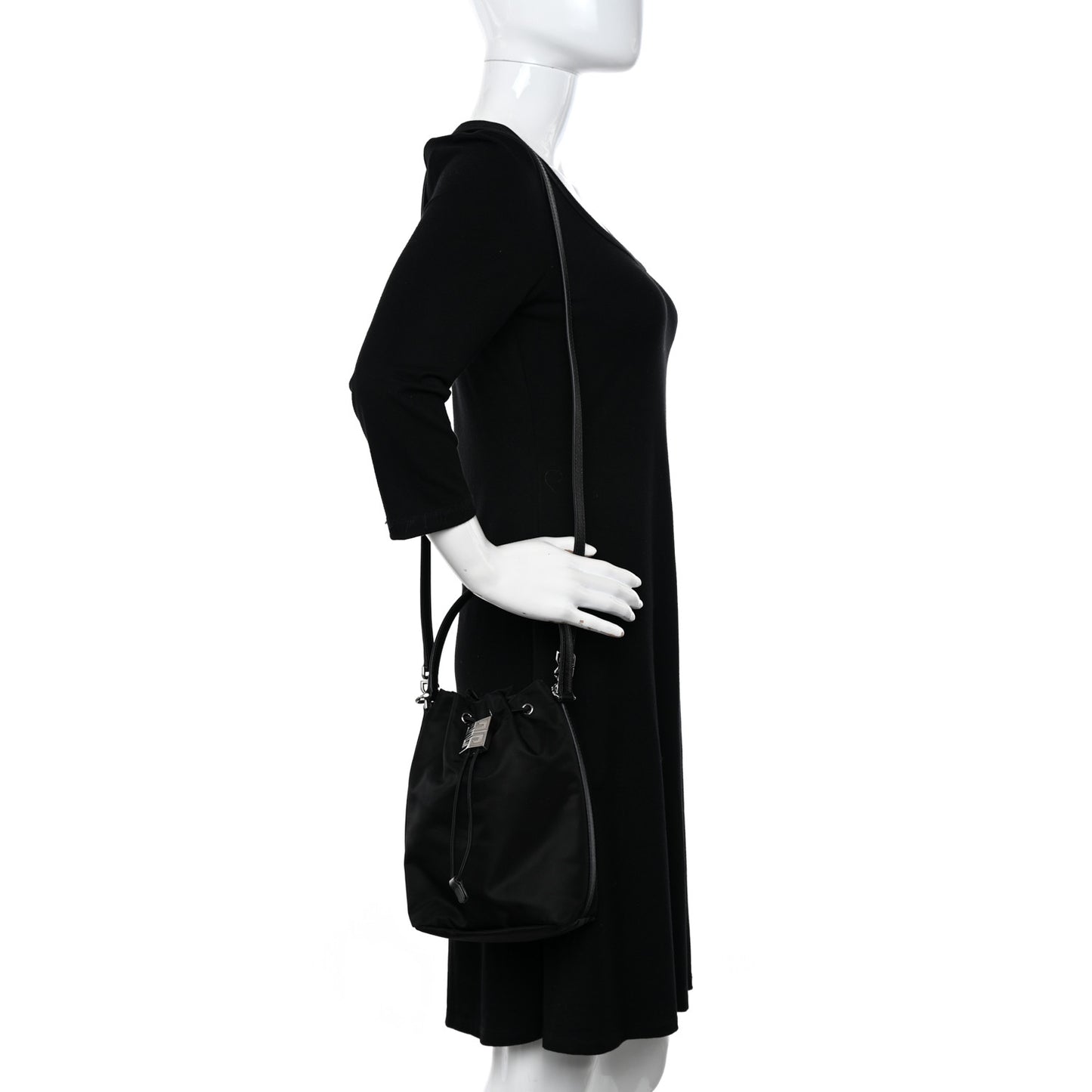 Nylon Light 4G Bucket Bag Black