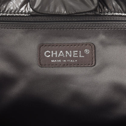 Chanel Vinyl Graphic Edge Accordion Flap Bag Silver 6 of 8