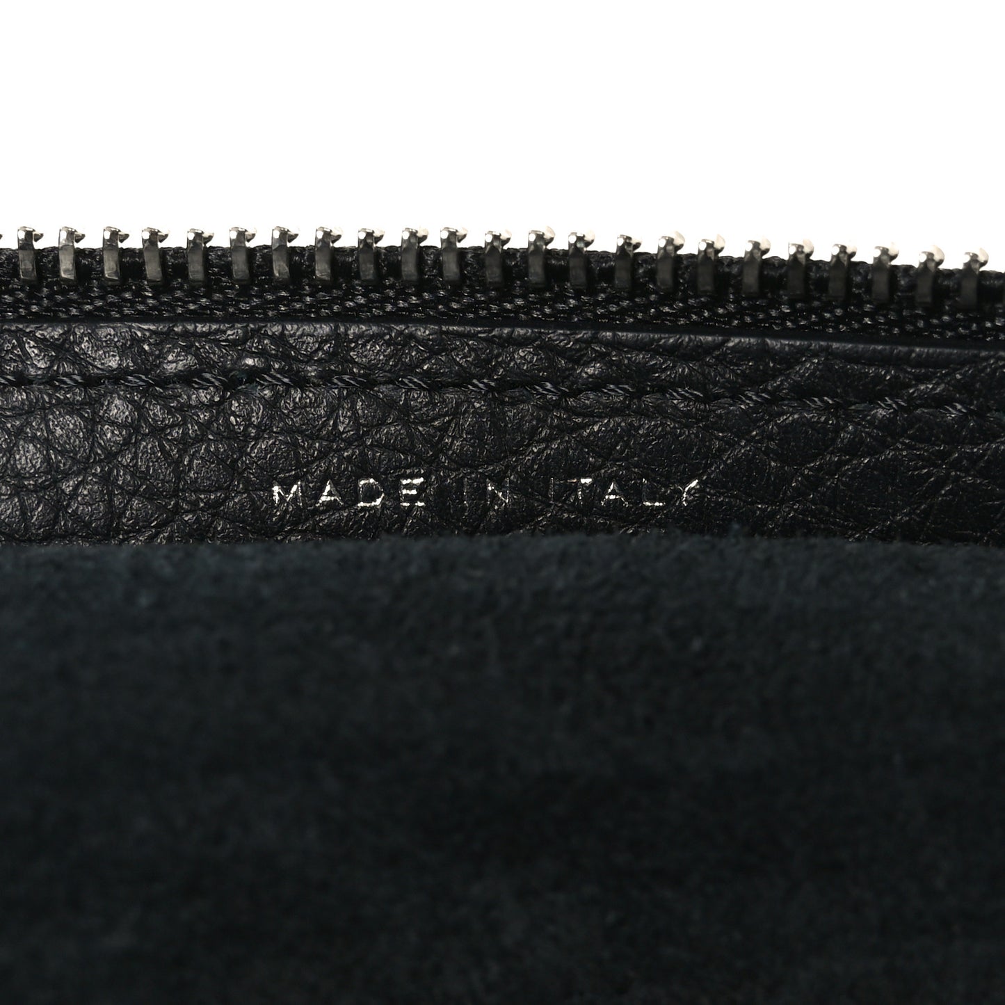 Grained Calfskin Large Slouchy Banana Bag Black