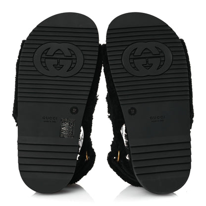 Gucci Merino Wool Interlocking G Dad Sandals 37 Black 7 of 12