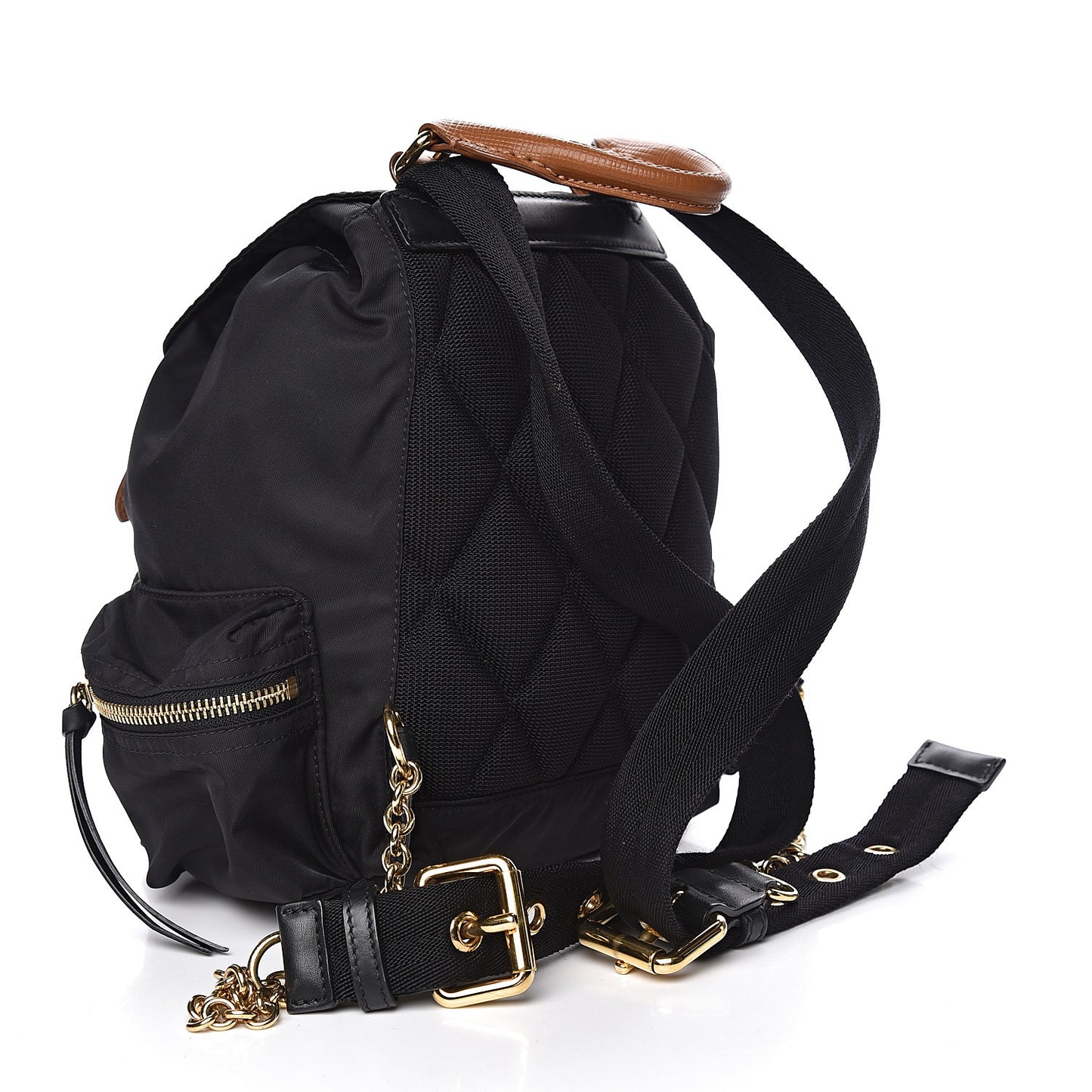 Nylon Small Rucksack Backpack Black