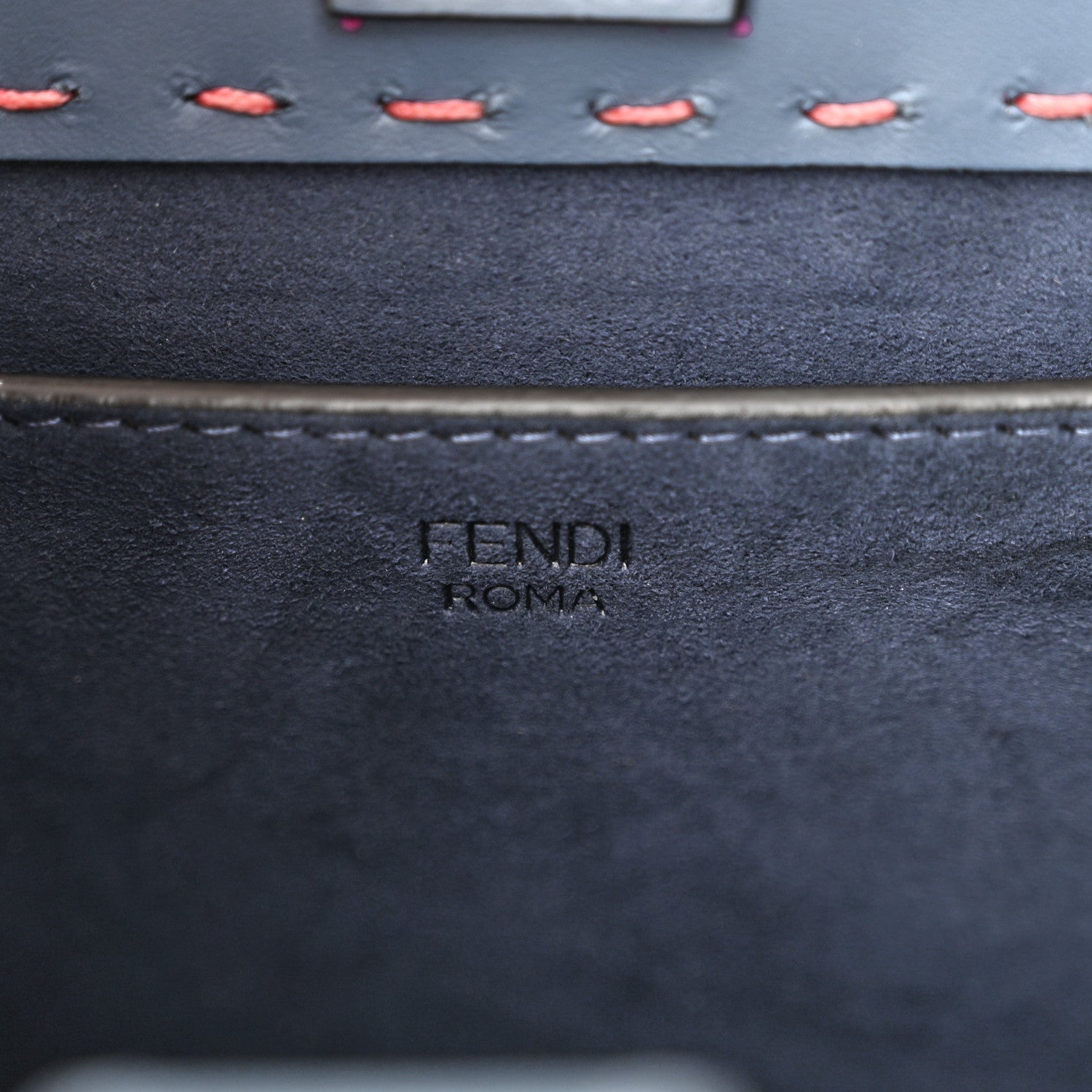Fendi Vitello King Plexiglass Logo Embossed Small Fendi Sunshine Shopper Tote Mirto 7 of 12
