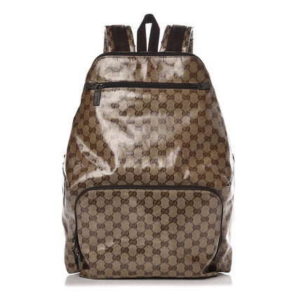 Gucci Crystal Monogram Backpack Dark Brown 1 of 7