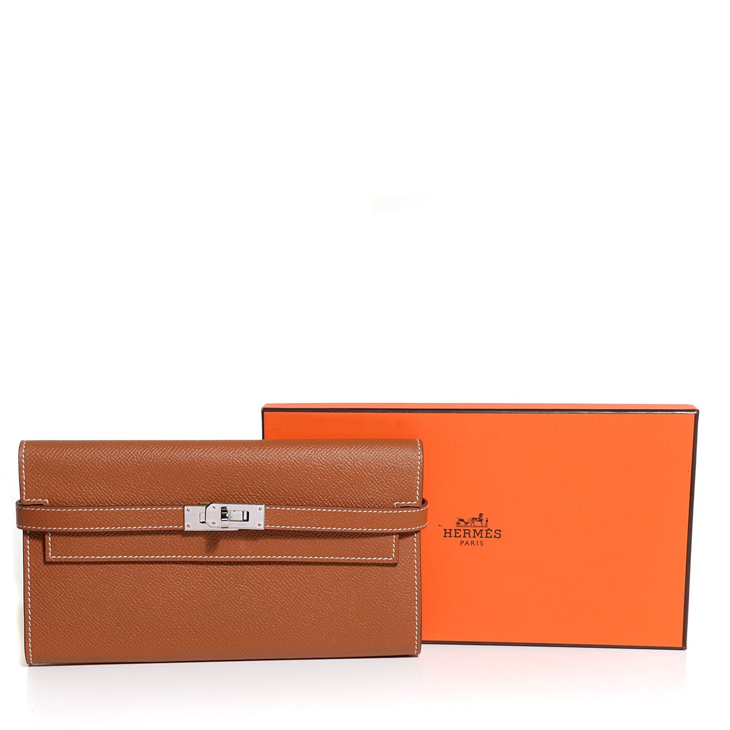 Hermes Epsom Kelly Longue Wallet Gold 5 of 16