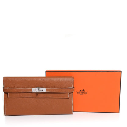 Hermes Epsom Kelly Longue Wallet Gold 5 of 16