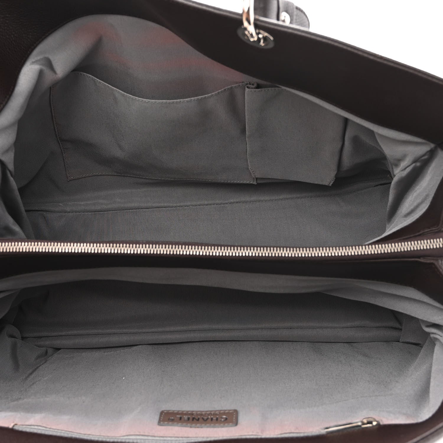 Chanel Soft Caviar Quilted Large CC Timeless Tote Dark Brown 5 of 14