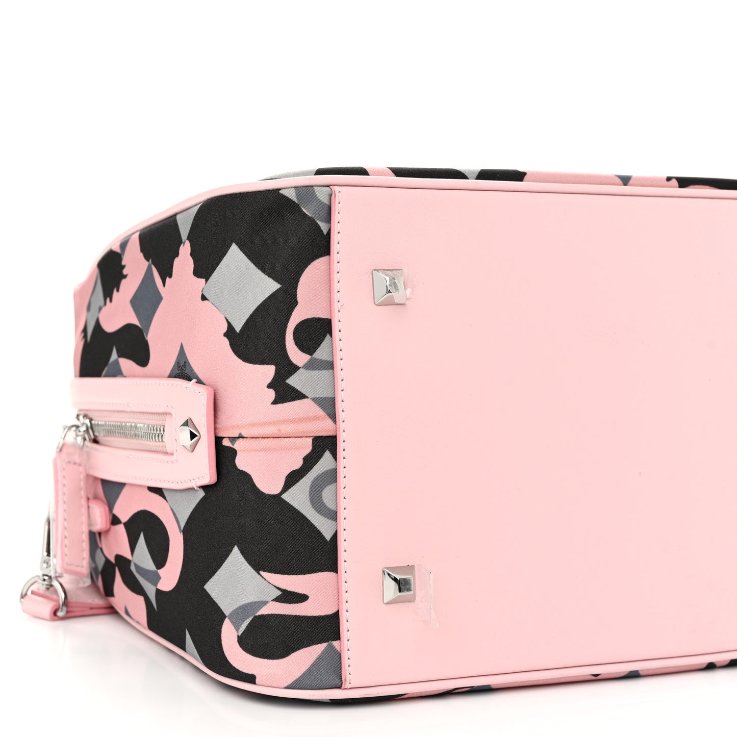 Nylon Camo Top Handle Satchel Pink Blush