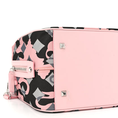 MCM Nylon Camo Top Handle Satchel Pink Blush 9 of 12