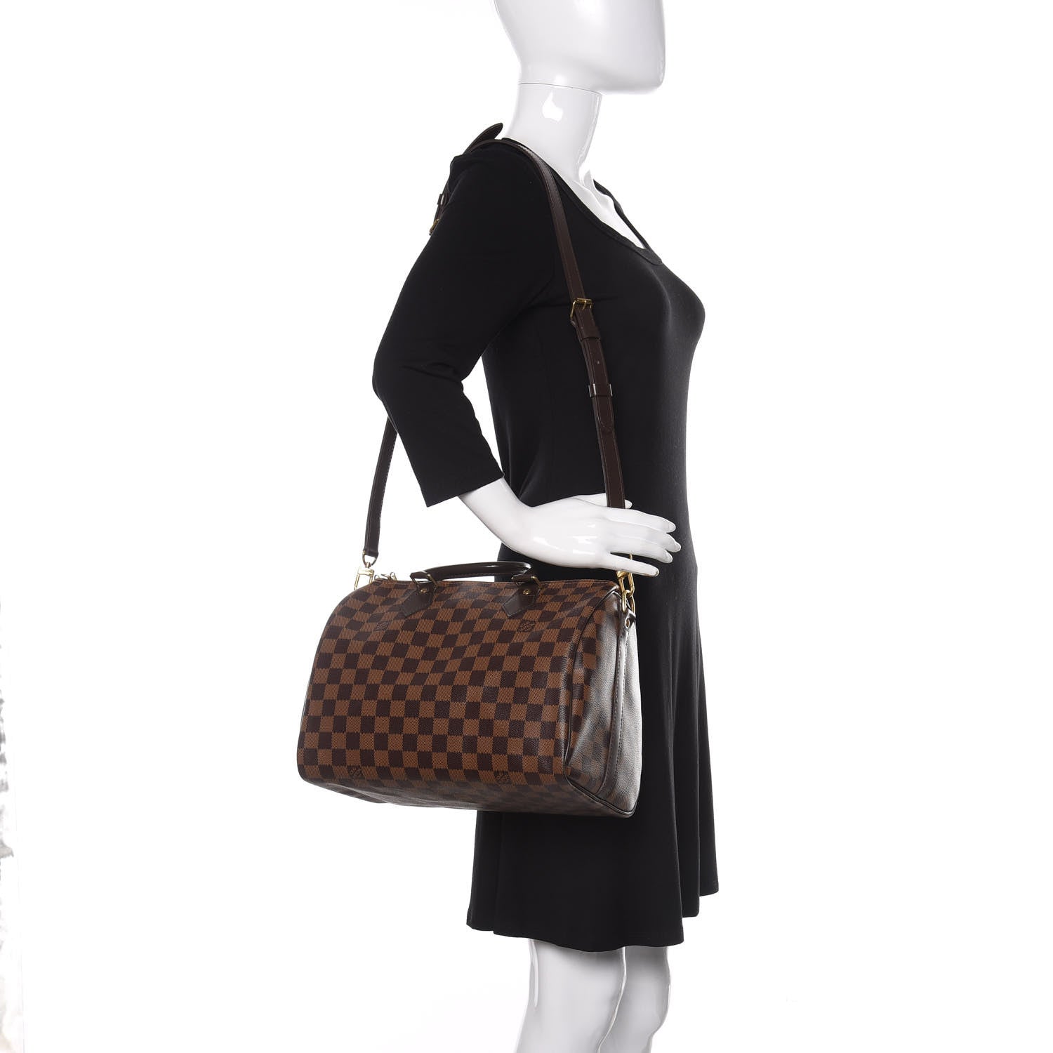 Louis Vuitton Damier Ebene Speedy Bandouliere 30 2 of 10
