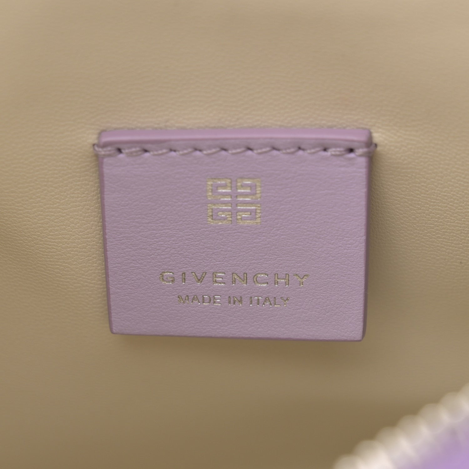 Givenchy Smooth Calfskin Small Moon Cut Out Shoulder Bag Mauve 6 of 13