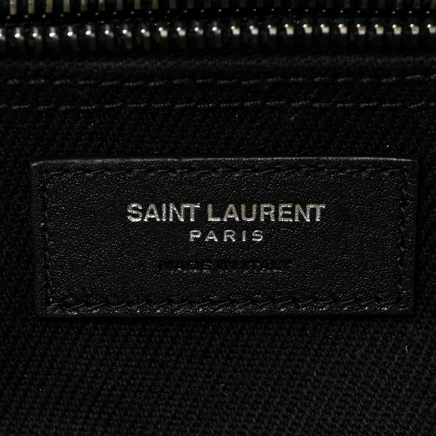 Saint Laurent Linen Calfskin Rive Gauche Tote Black 6 of 19