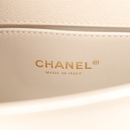 Chanel Iridescent Caviar Mini Boy Flap White 6 of 11