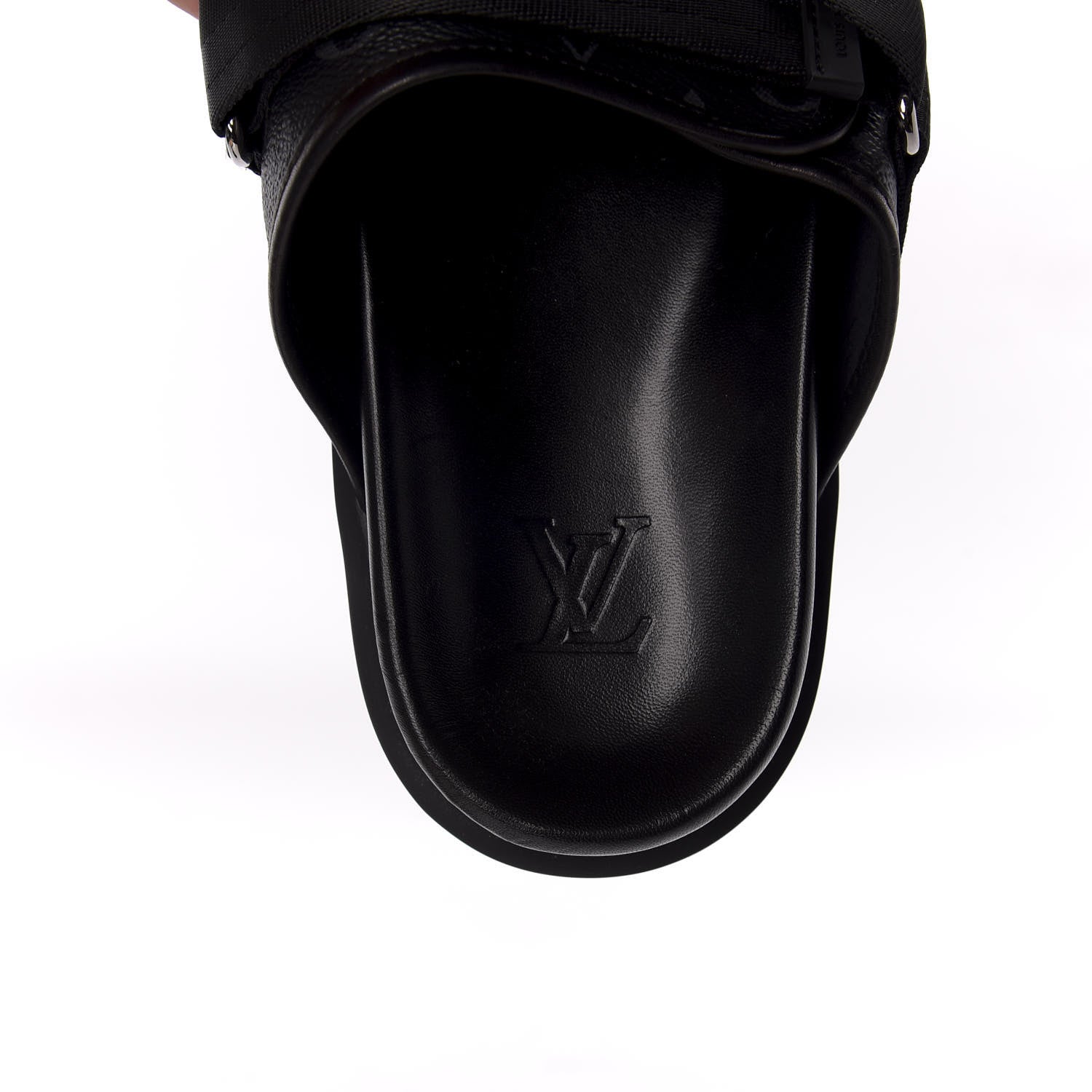 Louis Vuitton Monogram Eclipse Mens Honolulu Mule 9 Black 7 of 10