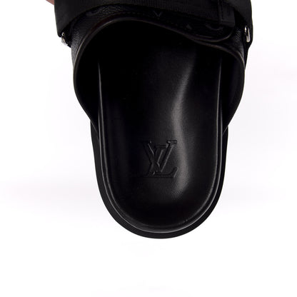 Louis Vuitton Monogram Eclipse Mens Honolulu Mule 9 Black 7 of 10