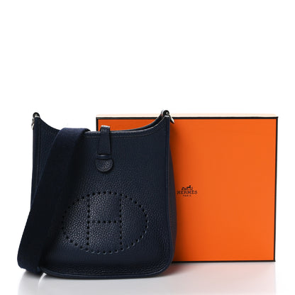 Hermes Taurillon Clemence Amazone Evelyne TPM Bleu Nuit Bleu Indigo 10 of 10