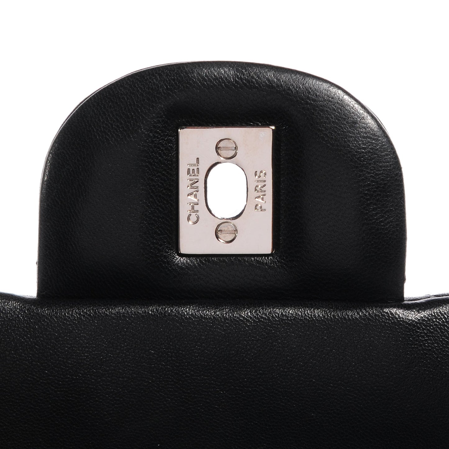 Lambskin Quilted Maxi Double Flap Black