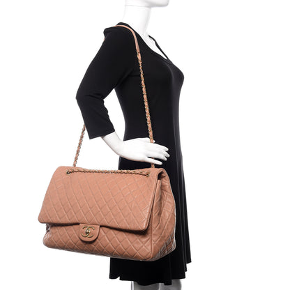 Chanel Calfskin Quilted XXL Travel Flap Bag Camel 1 of 10