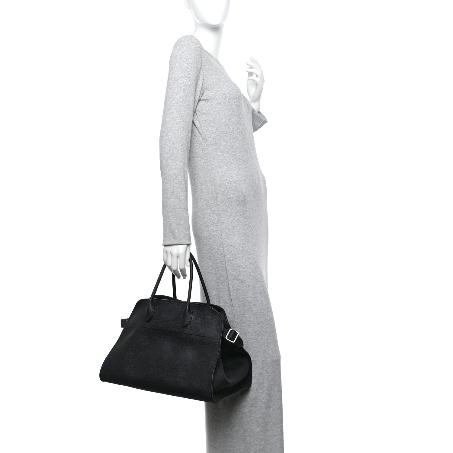 The Row Matte Grained Calfskin Soft Margaux 15 Black 2 of 9