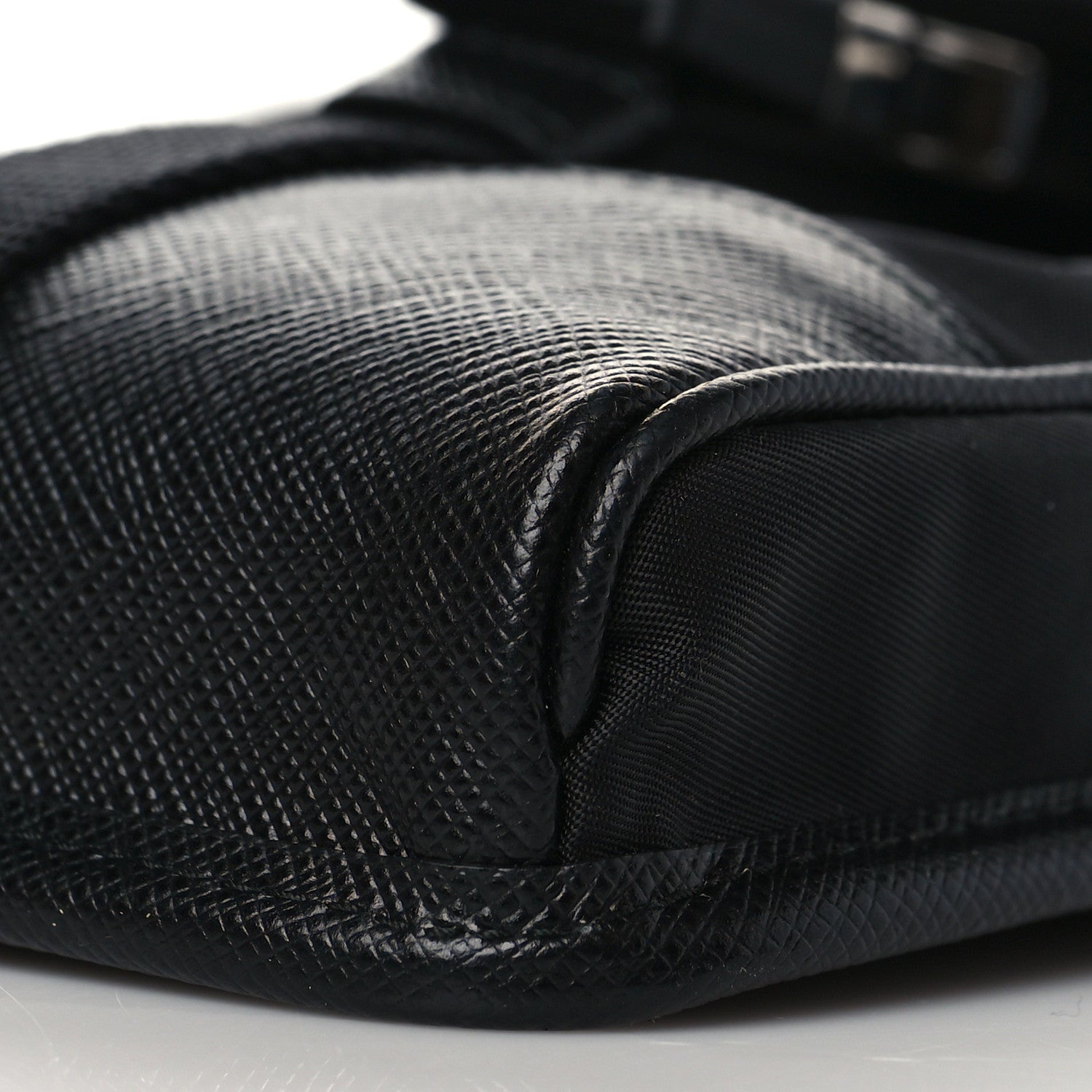 Prada Tessuto Nylon Saffiano Phone Case Crossbody Black 9 of 10