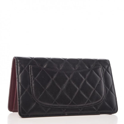 Chanel Lambskin Quilted Yen Wallet Black 3 of 10