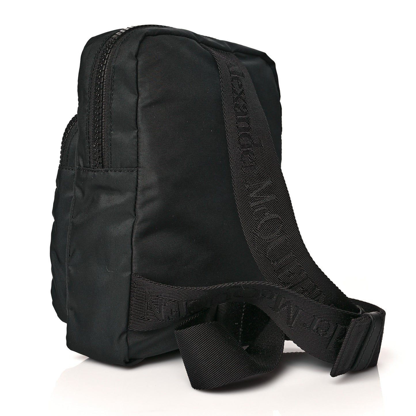 Canvas Logo-Embroidered Messenger Bag Black