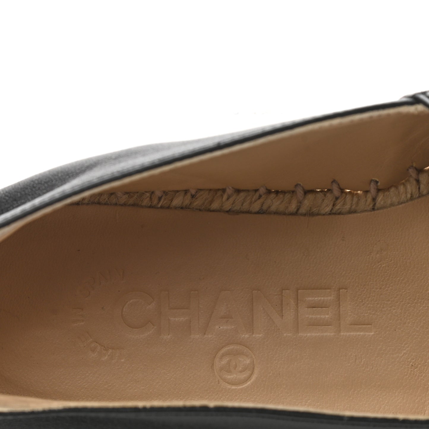 Lambskin CC Espadrilles 37 Black