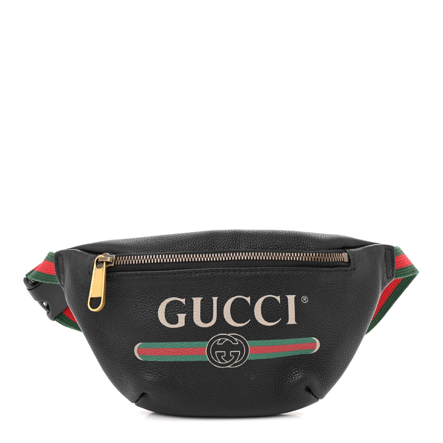 Gucci Grained Calfskin Small Logo Belt Bag Black 1 of 10
