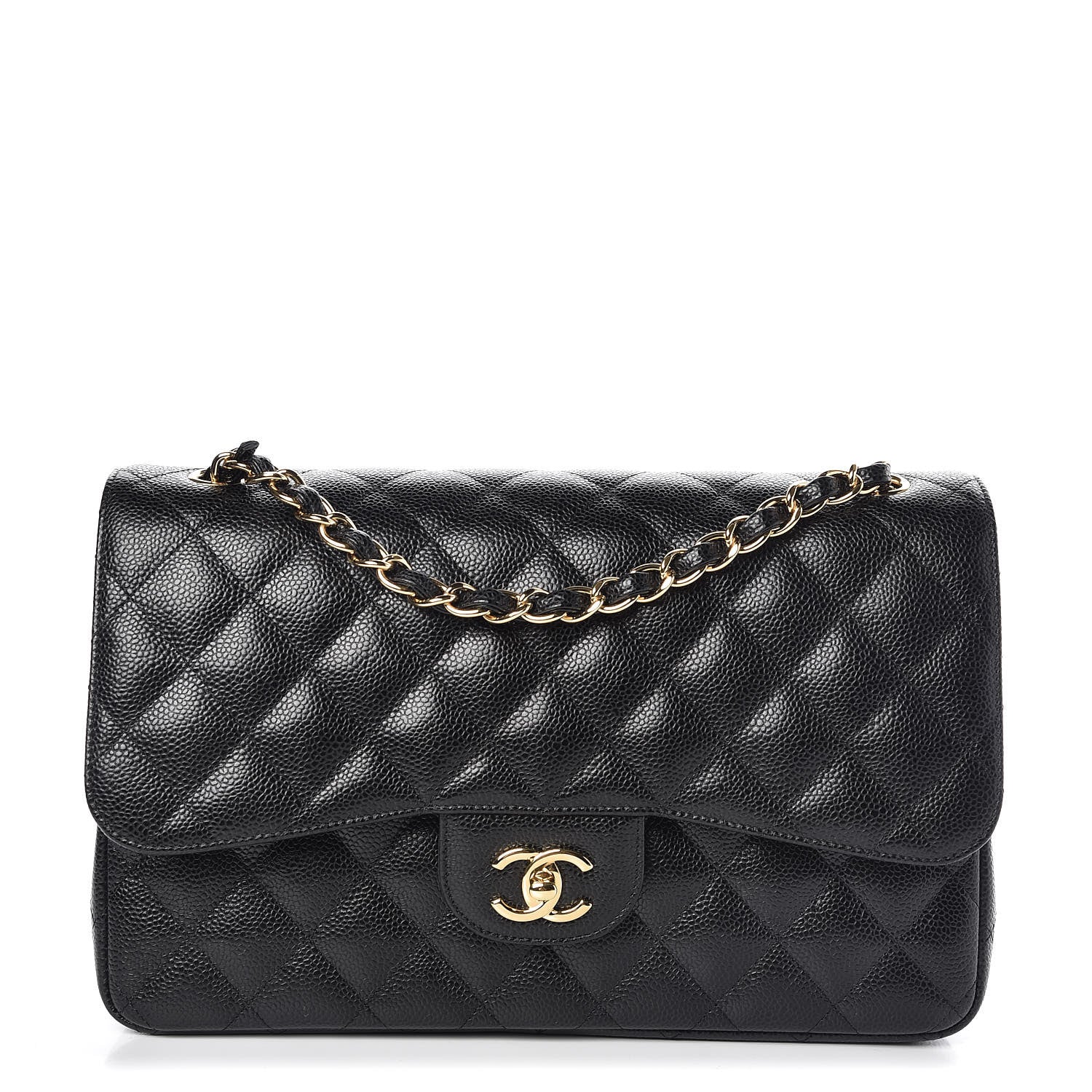 Chanel Caviar Quilted Jumbo Double Flap Black 1 of 10