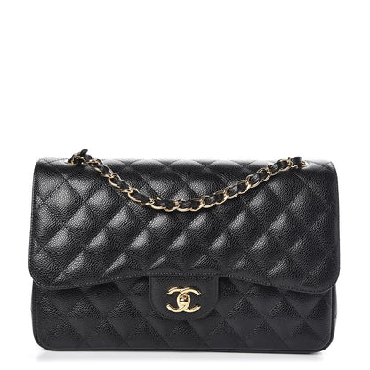Chanel Caviar Quilted Jumbo Double Flap Black 1 of 10