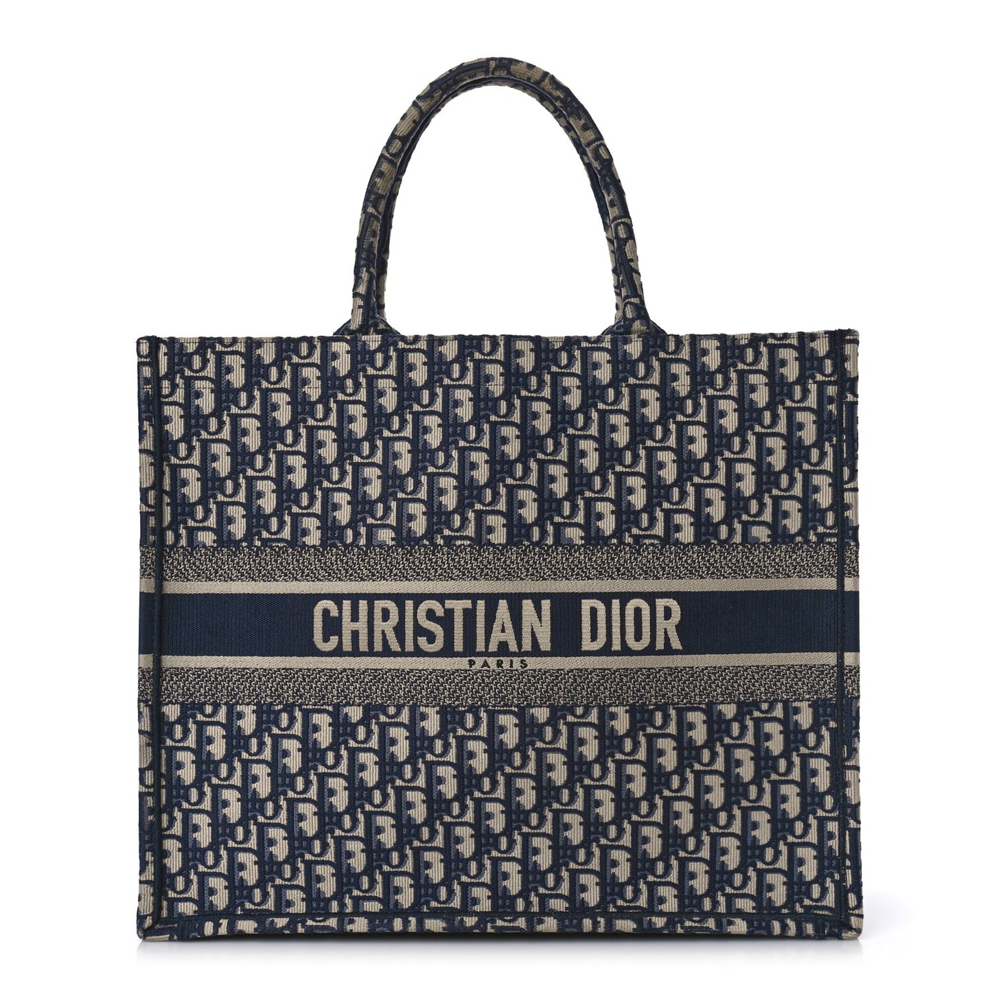 Oblique Large Book Tote Blue Multicolor