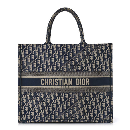 Christian Dior Oblique Large Book Tote Blue Multicolor 1 of 11