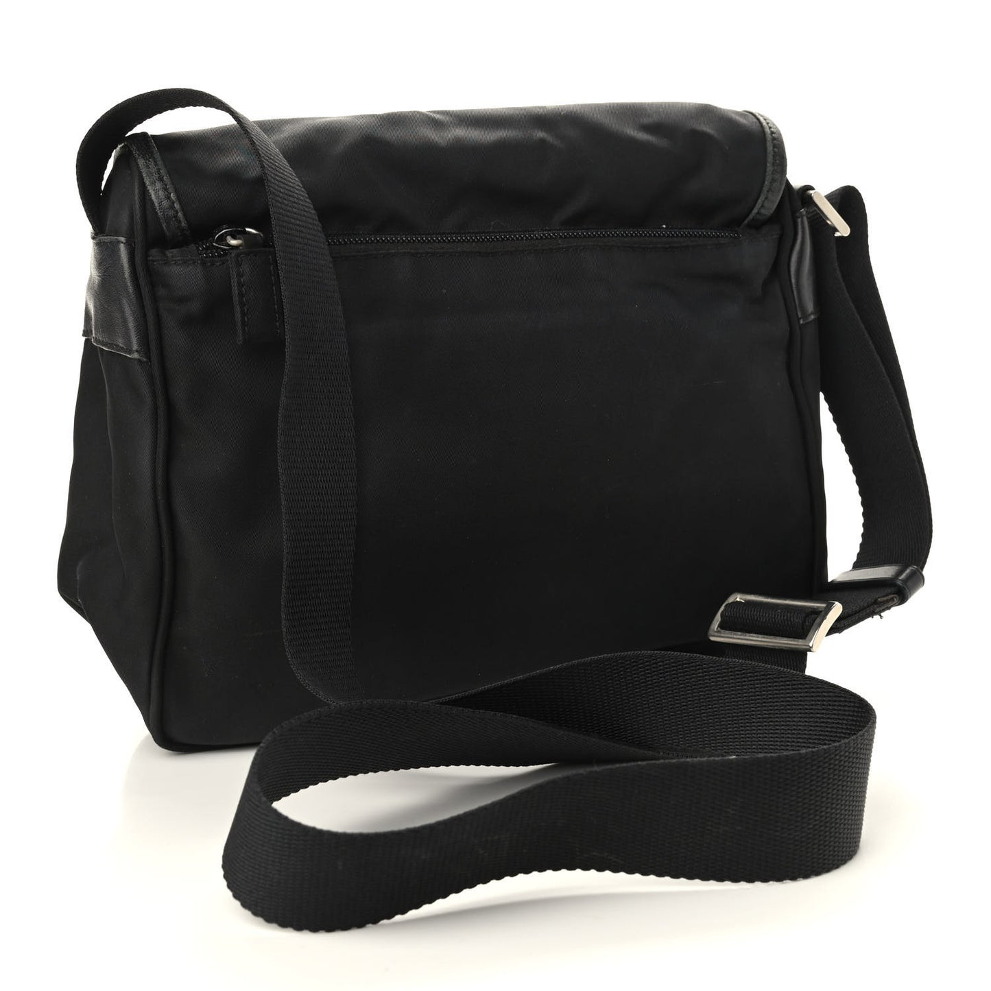 Nylon Vela Sport Messenger Bag Black