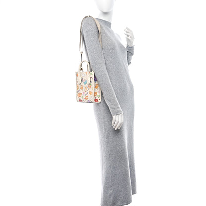 Gucci X PIKARAR Textured Dollar Calfskin Animal Print Mini Vertical Tote Bag Beige Mystic White Multicolor 2 of 9