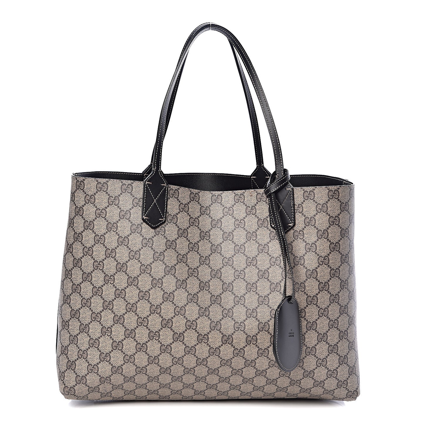 Calfskin GG Supreme Monogram Medium Reversible Tote Black