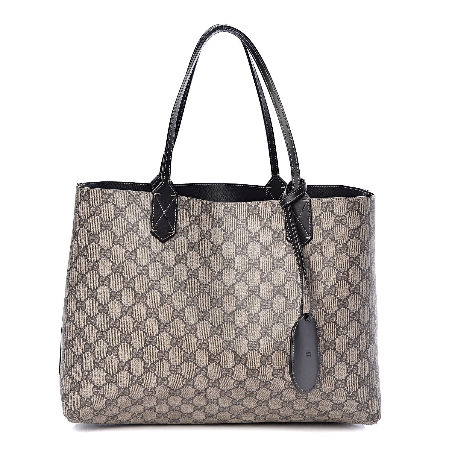 Gucci Calfskin GG Supreme Monogram Medium Reversible Tote Black 1 of 13