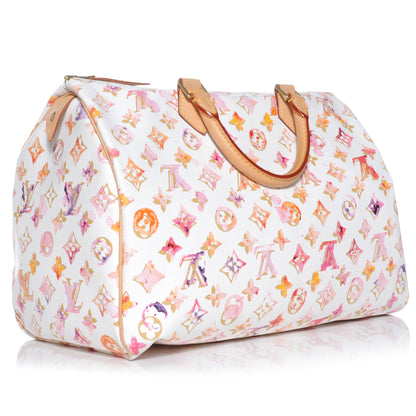 Louis Vuitton Watercolor Aquarelle Speedy 35 White 3 of 7