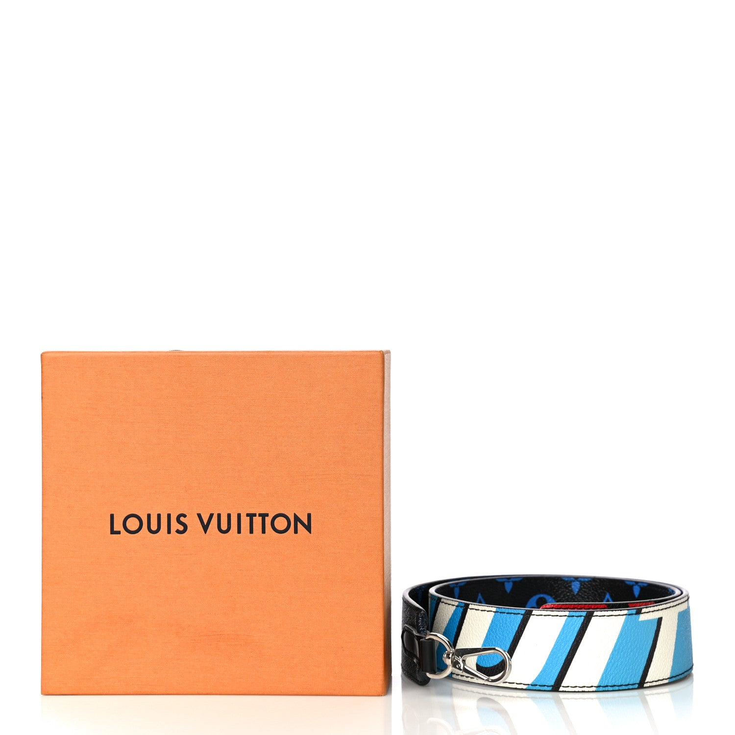 Louis Vuitton Canvas Bandouliere Shoulder Strap Black Bleu Digital 8 of 8