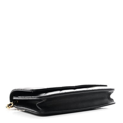 Chanel Lambskin Quilted Wallet On Chain WOC Black 3 of 11
