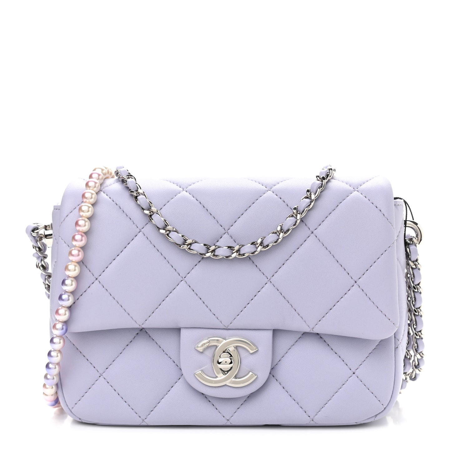 Lambskin Quilted Mini My Perfect Flap Light Purple