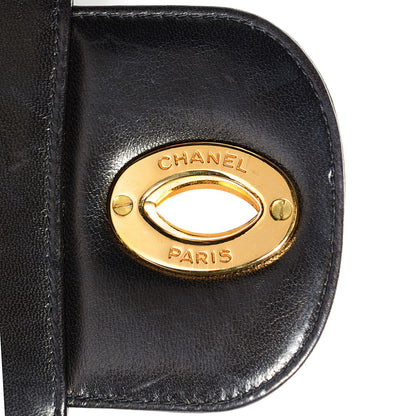 Chanel Lambskin Vertical Quilt Jumbo Flap Black 8 of 8