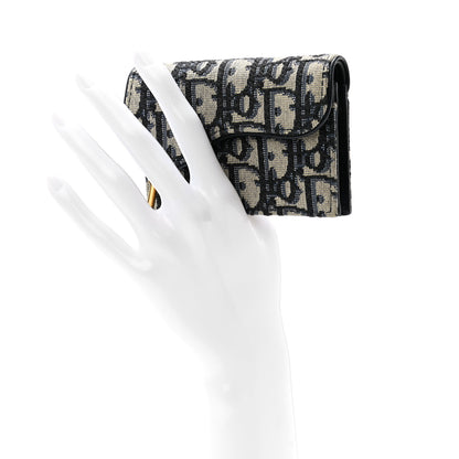 Christian Dior Oblique Saddle Card Holder Blue 2 of 7
